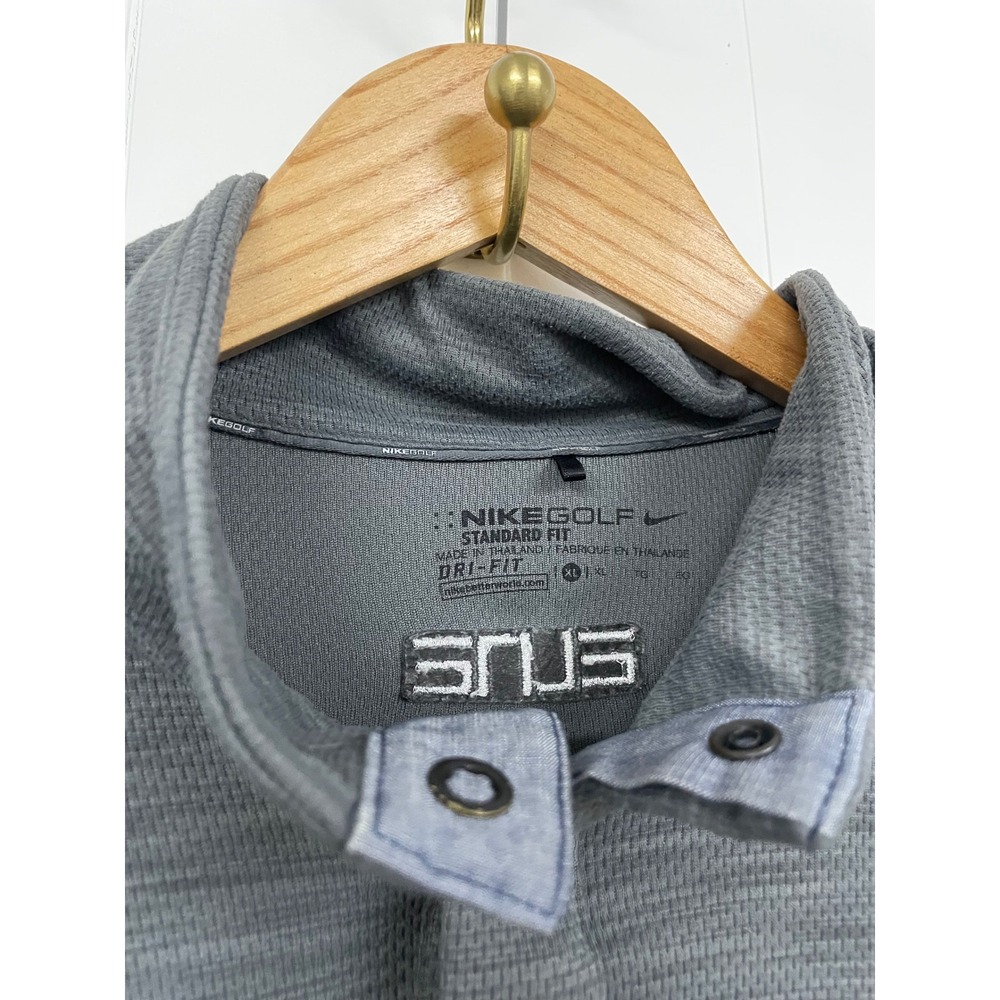 Nike Golf Oklahoma Sooners Mens XL Gray Dri-FIT Quarter Snap Pullover Jacket OU - Picture 2 of 7